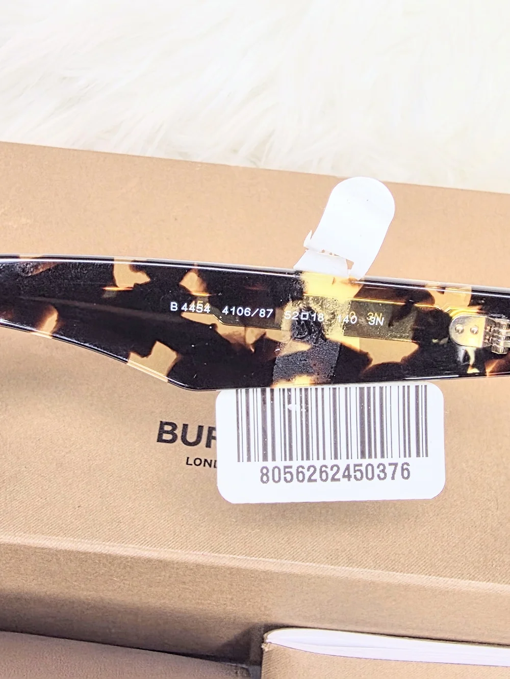 Burberry Tortoise Shell/Havana Gold Sunglasses Dark Gray Lenses NWT Retail $463 - Picture 9 of 10